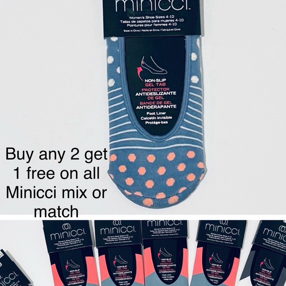 Minicci Blue Polka Dot Women's Shoe Liners - Picture 1 of 3